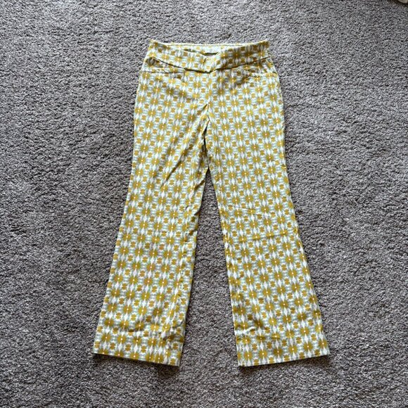 Spartina Womens Pants Casual Patterned Elastic Waist Size Small Stretchy - Picture 3 of 5